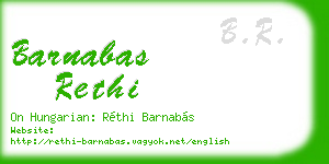 barnabas rethi business card